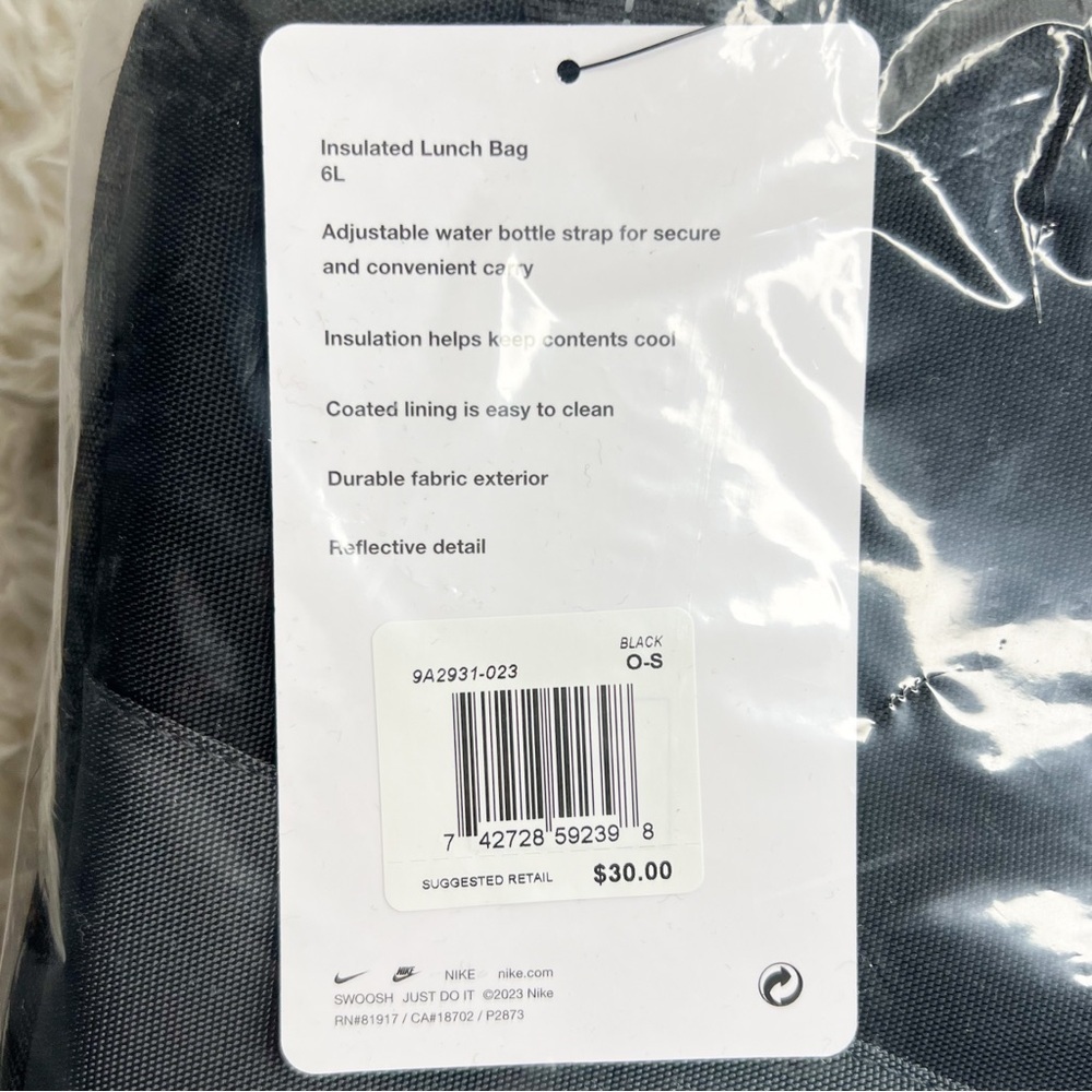 Nike Futura Square Lunch Bag, Black White, 6L - Picture 2 of 8